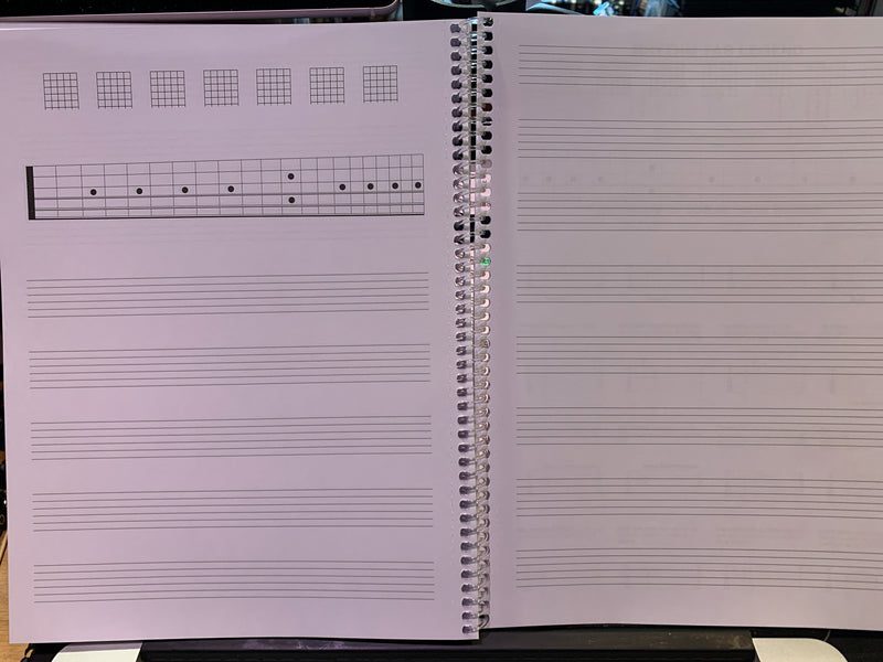 Guitar Tab Manuscript Neck Chord Paper