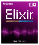 Elixir Strings 11000 Polyweb 80/20 Bronze Acoustic Guitar Strings - .010-.047 Extra Light