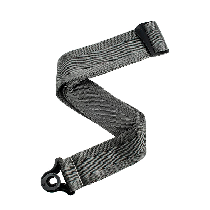 D'Addario Auto Lock Guitar Strap, Metal Grey