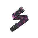 D'ADDARIO OUTRUN POLYESTER GUITAR STRAP, NEON STARS