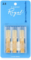 D'Addario Royal Bb Clarinet Reeds - 2.5 (3-pack)