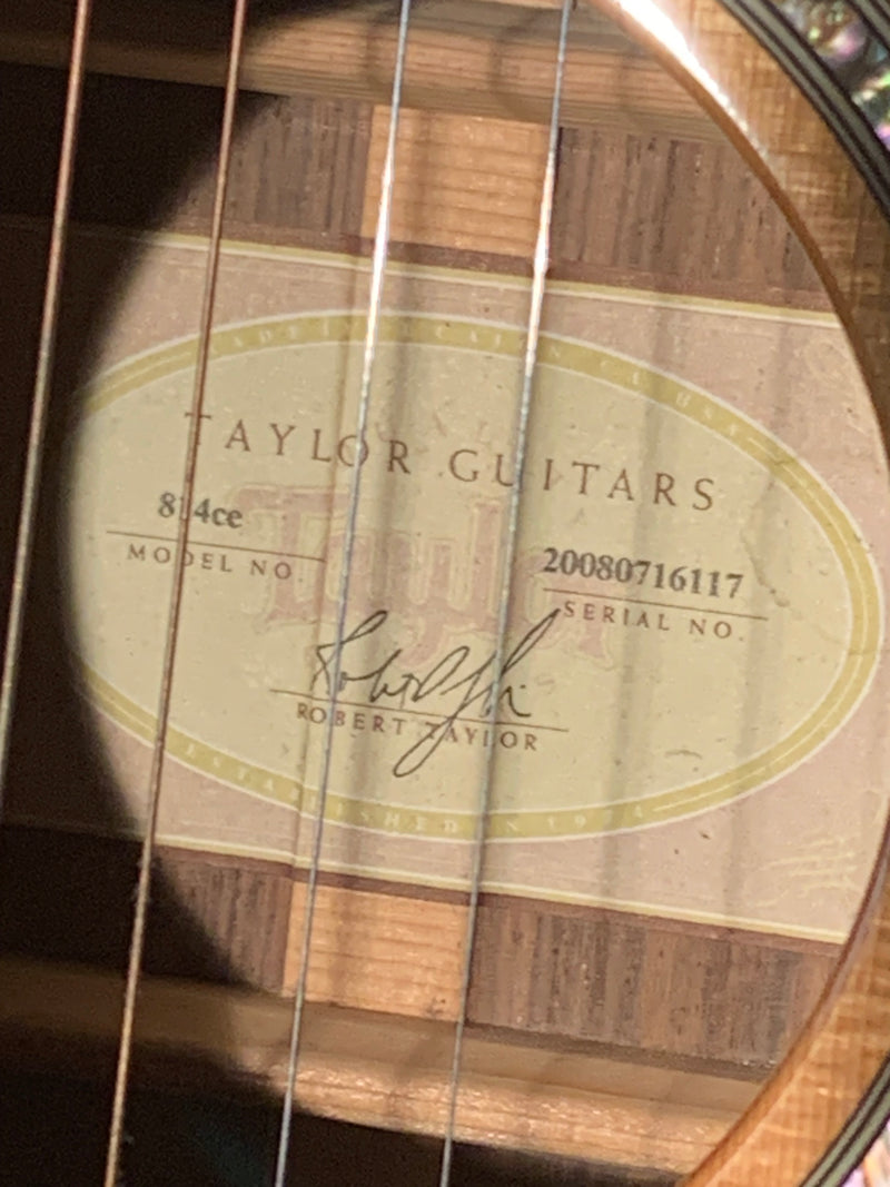 USED 2008 Taylor 814ce Grand Auditorium