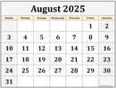 2025 August Lessons