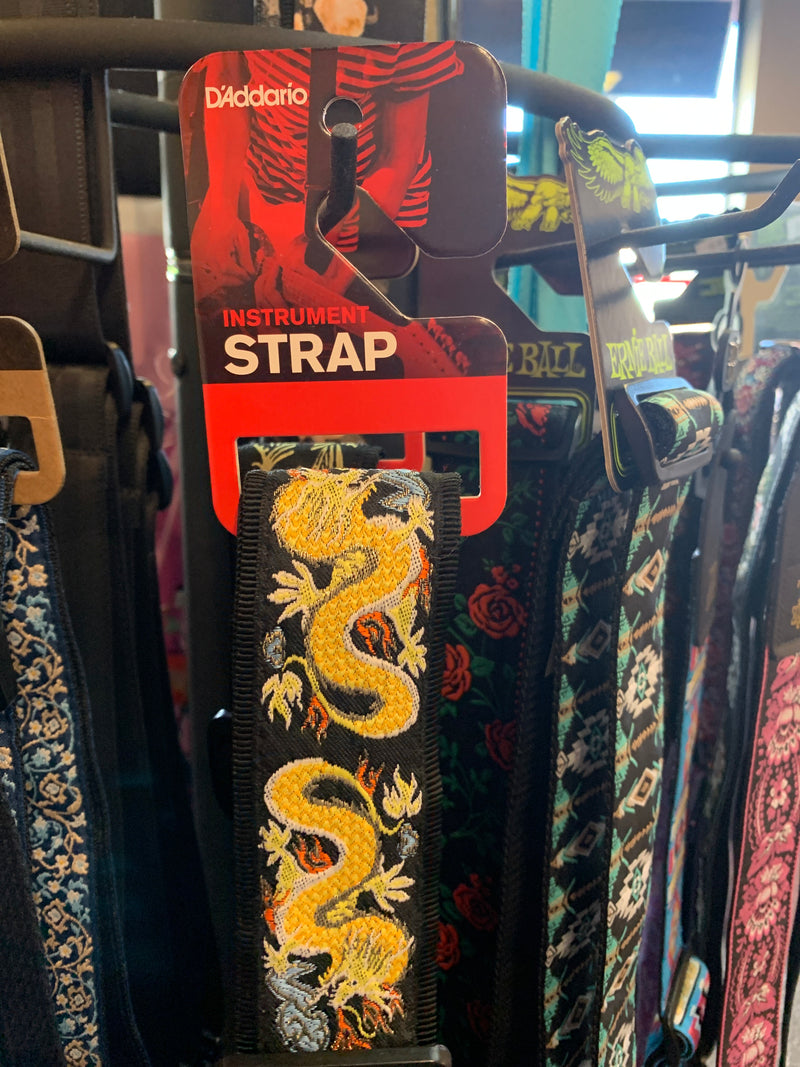 D'Addario 2'' Woven Guitar Strap Dragon