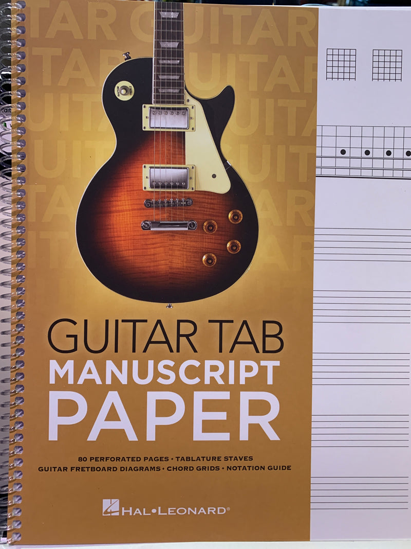 Guitar Tab Manuscript Neck Chord Paper