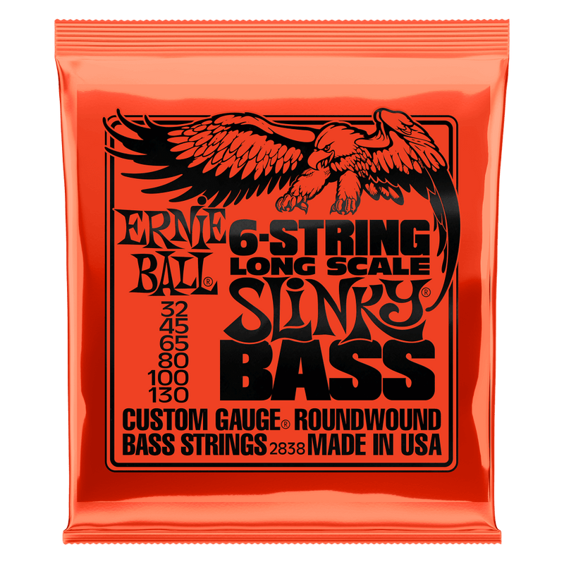 Ernie Ball 2838 6-String Long Scale Slinky Bass Strings