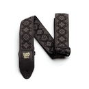Classic Jacquard Guitar Strap/Bass Strap - Regal Black