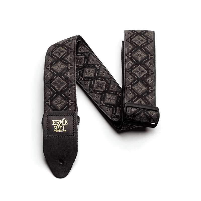 Classic Jacquard Guitar Strap/Bass Strap - Regal Black