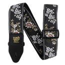 Ernie Ball Classic Jacquard Guitar Strap/Bass Strap - White Blossom