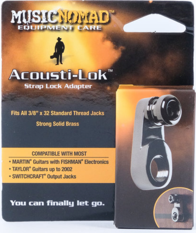 MusicNomad Acousti-Lok Strap Lock Adapter for Standard Output Jacks