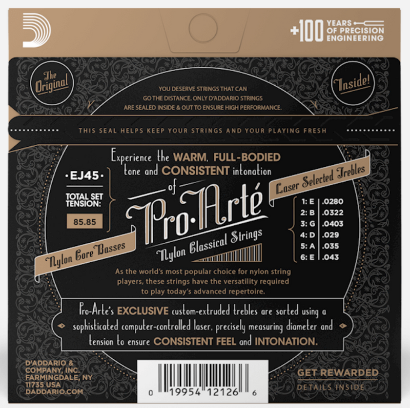 D'Addario NORMAL TENSION Nylon Classical Guitar Strings