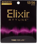 Elixir Strings 21102 Attune Phosphor Bronze Acoustic Guitar Strings - .013-.056 Medium