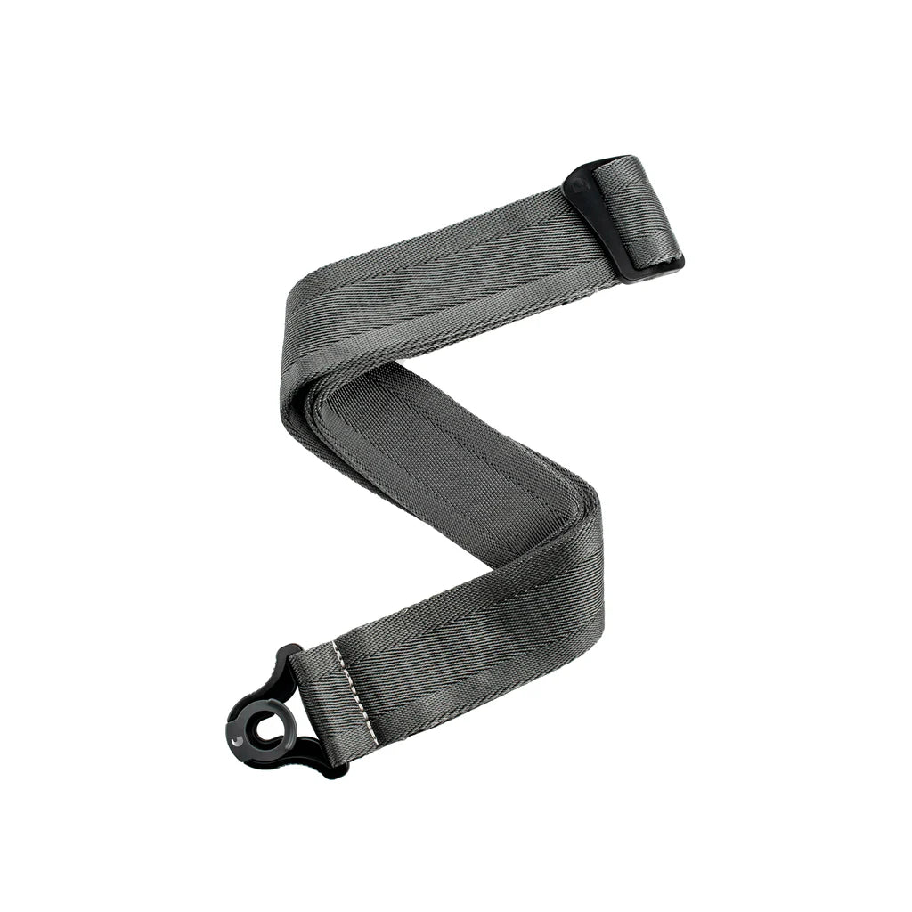 D'Addario Auto Lock Nylon Guitar Strap Metal Grey