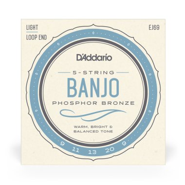 D'Addario EJ69 5-String Banjo Phosphor Bronze, Light 9-20
