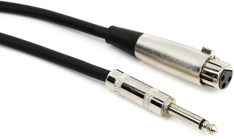 Hosa MCH-110 Microphone Cable - Hosa XLR Female to 1/4-inch TS Male - 10 foot