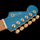 Charvel Angel Vivaldi Signature Pro-Mod DK24-6 Nova, Caramelized Maple Fingerboard, Lucerne Aqua Firemist Left-handed