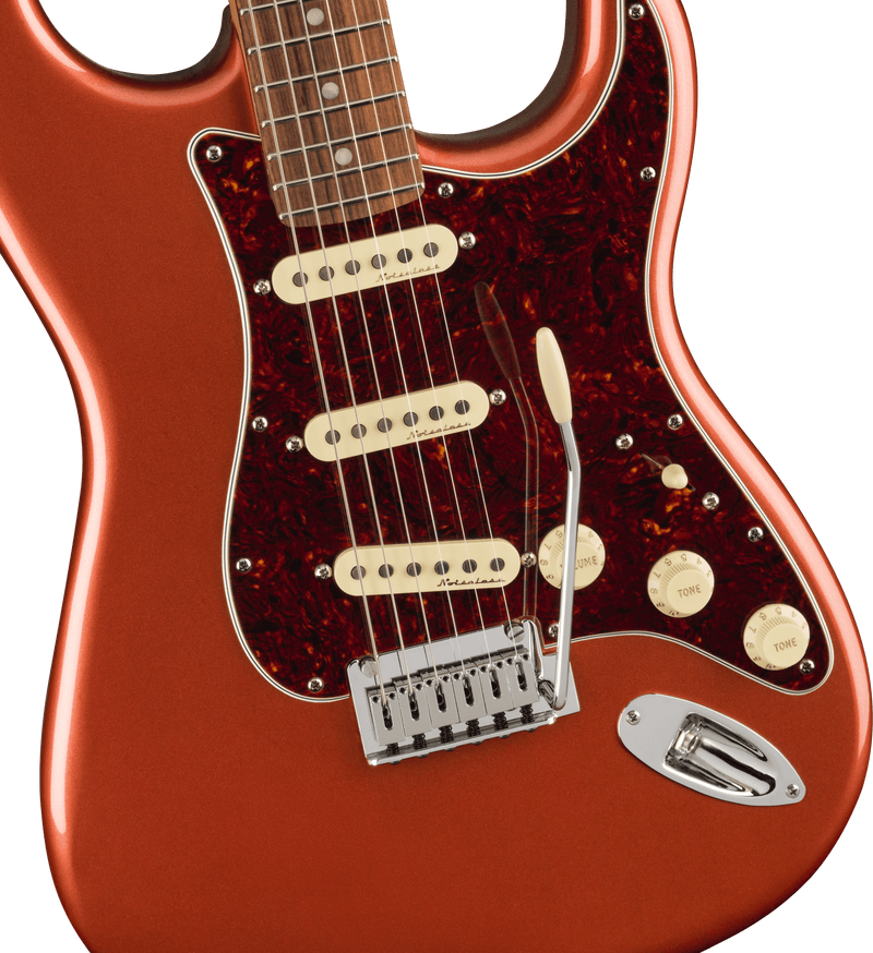 Fender  Player Plus Stratocaster®, Pau Ferro Fingerboard, Aged Candy Apple Red