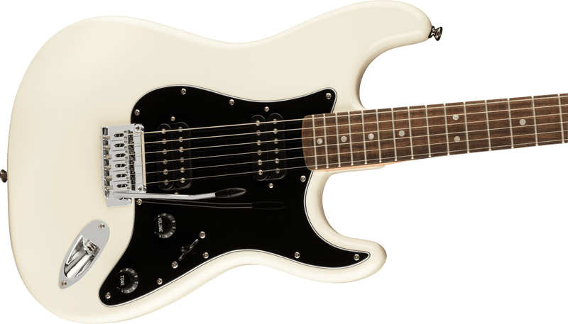 Squier Affinity Series™ Stratocaster® HH, Laurel Fingerboard, Black Pickguard, Olympic White