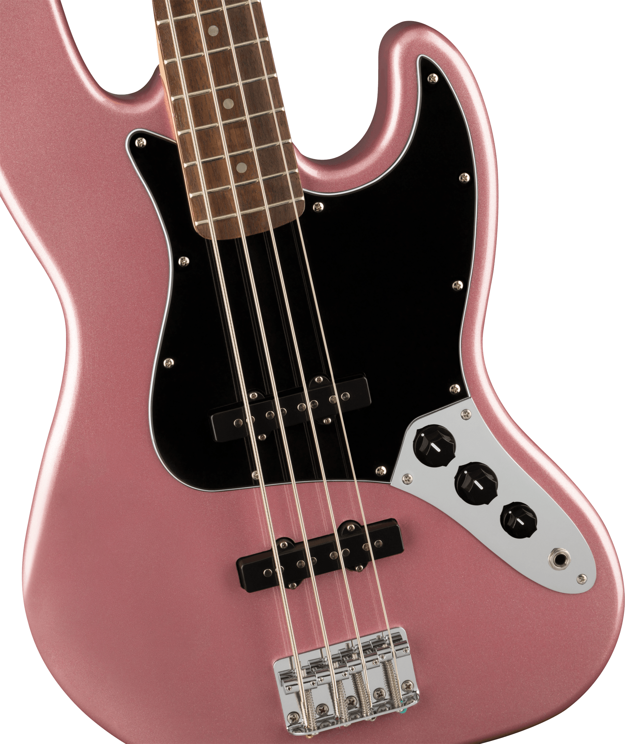 Squier  Affinity Series™ Jazz Bass®, Laurel Fingerboard, Black Pickguard, Burgundy Mist