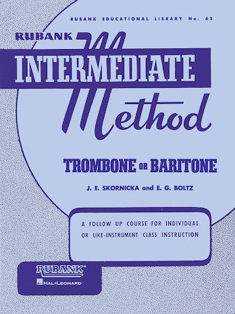 RUBANK INTERMEDIATE METHOD – TROMBONE OR BARITONE