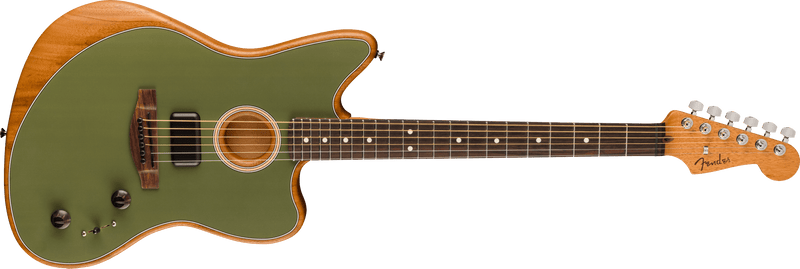 Fender Acoustasonic® Player Jazzmaster, Rosewood Fingerboard, Antique Olive