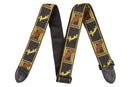 Fender® 2" Monogrammed Strap, Black/Yellow/Brown