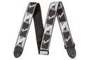 Fender® 2" Monogrammed Strap, Black/Light Grey/Dark Grey