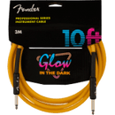 Fender Professional Series Glow in the Dark Cable, Orange, 10'