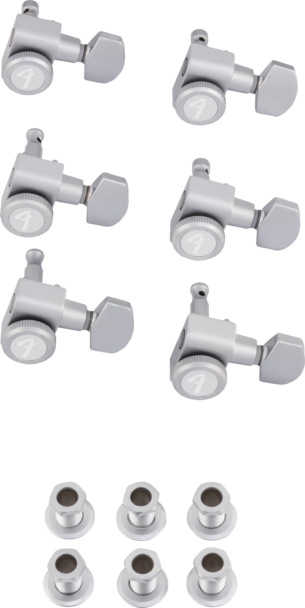 Fender Locking Stratocaster®/Telecaster® Staggered Tuning Machines, Brushed Chrome (6