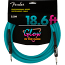 Fender Professional Glow in the Dark Cable, Blue, 18.6'