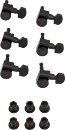Fender Locking Stratocaster®/Telecaster® Staggered Tuning Machines (Black) (6)