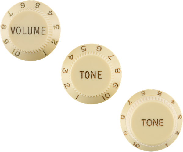 Fender KNOBS, STRAT SET, AGED WHT, LH