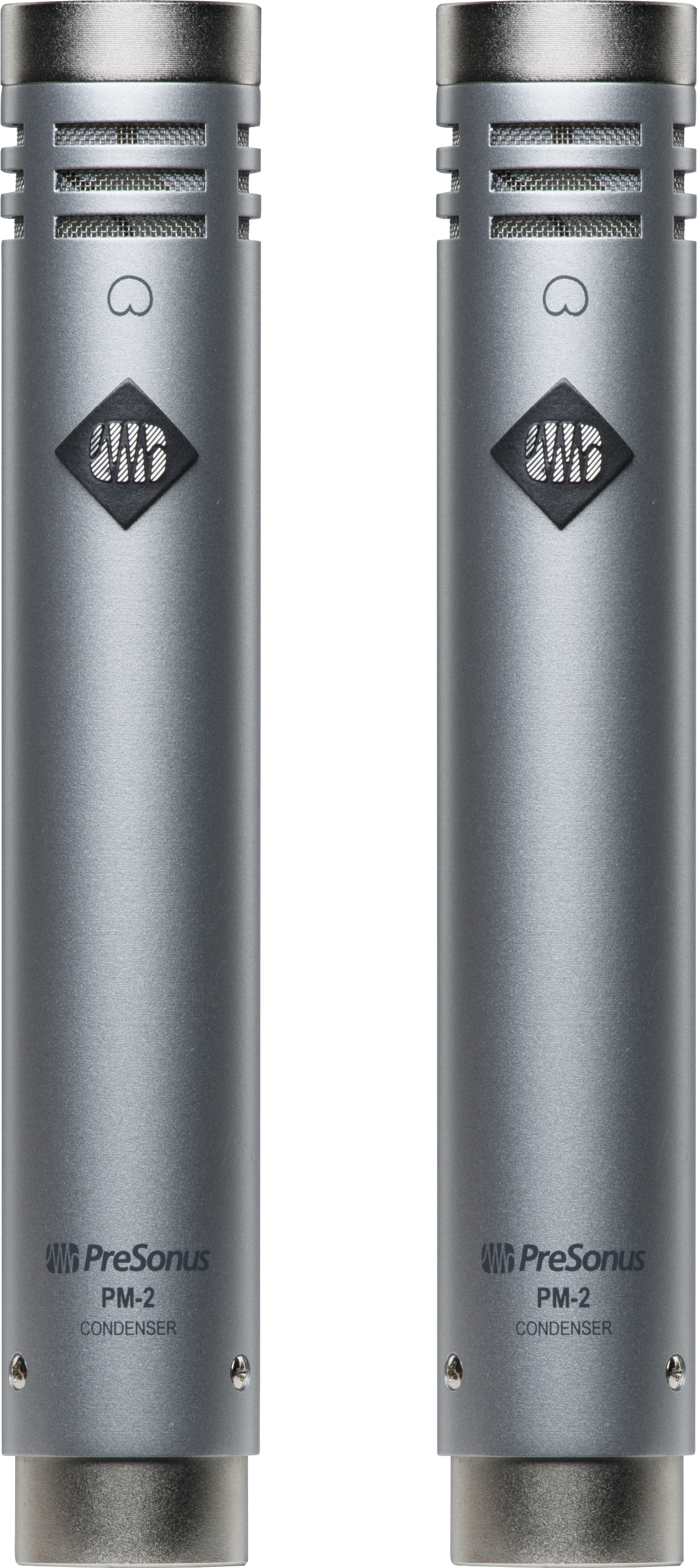 PreSonus® PM-2 Stereo Pair of Small-Diaphragm Cardioid Condenser Microphones, Black
