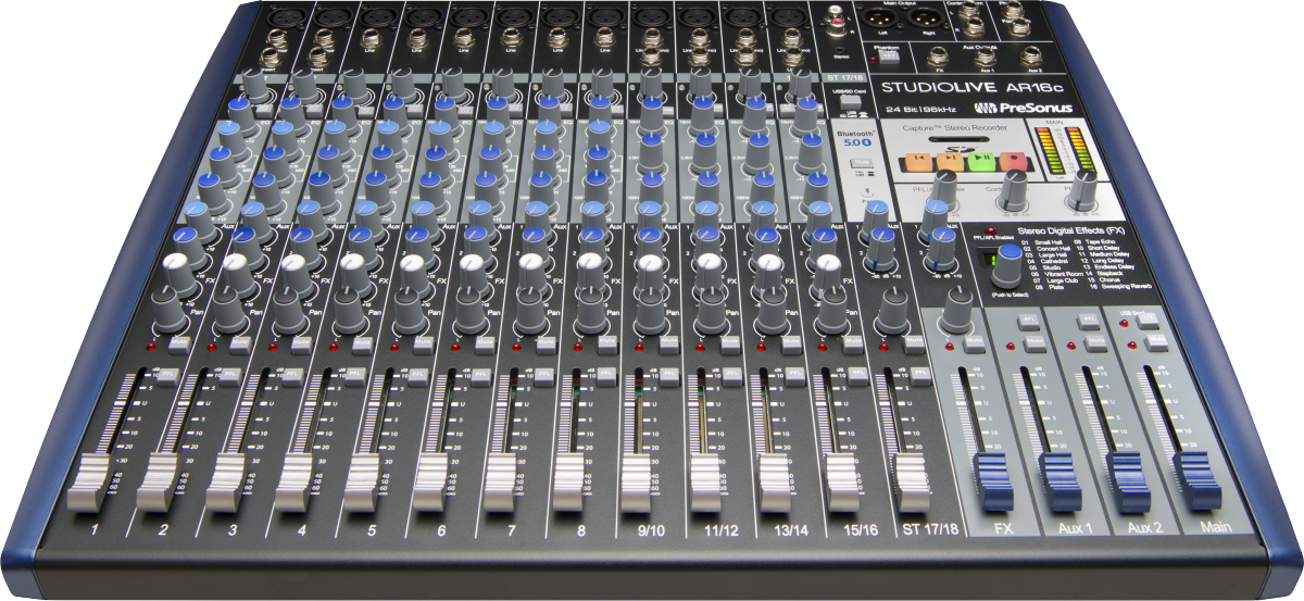 PreSonus® StudioLive® AR16c Analog Mixer, Blue