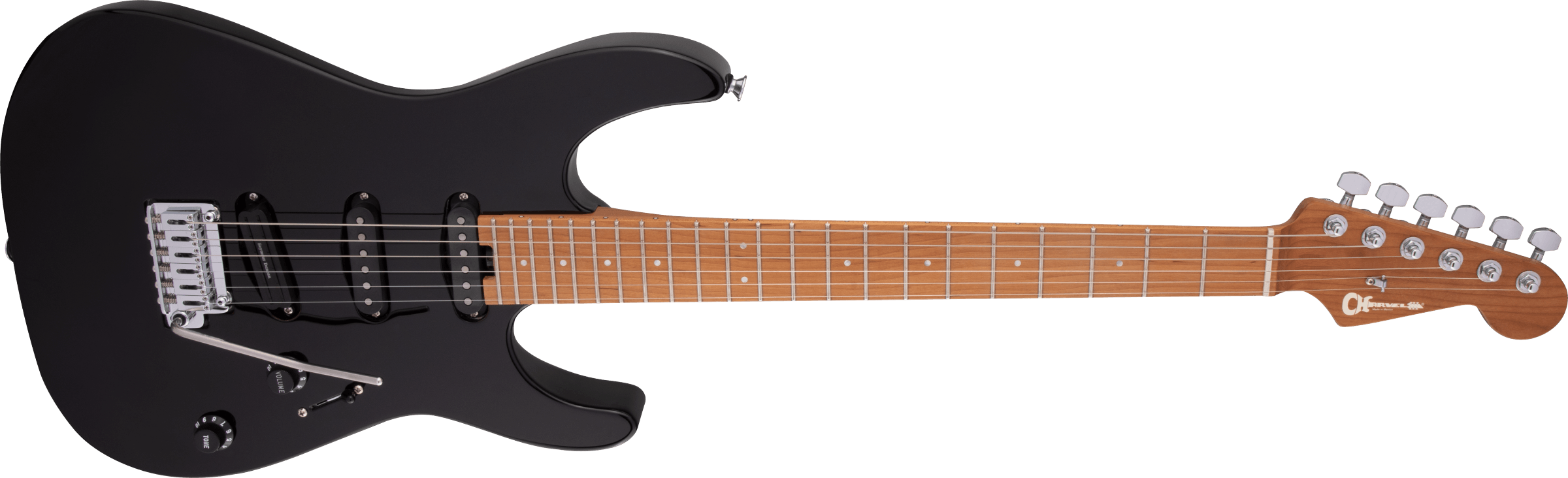 Charvel  Pro-Mod DK22 SSS 2PT CM, Caramelized Maple Fingerboard, Gloss Black