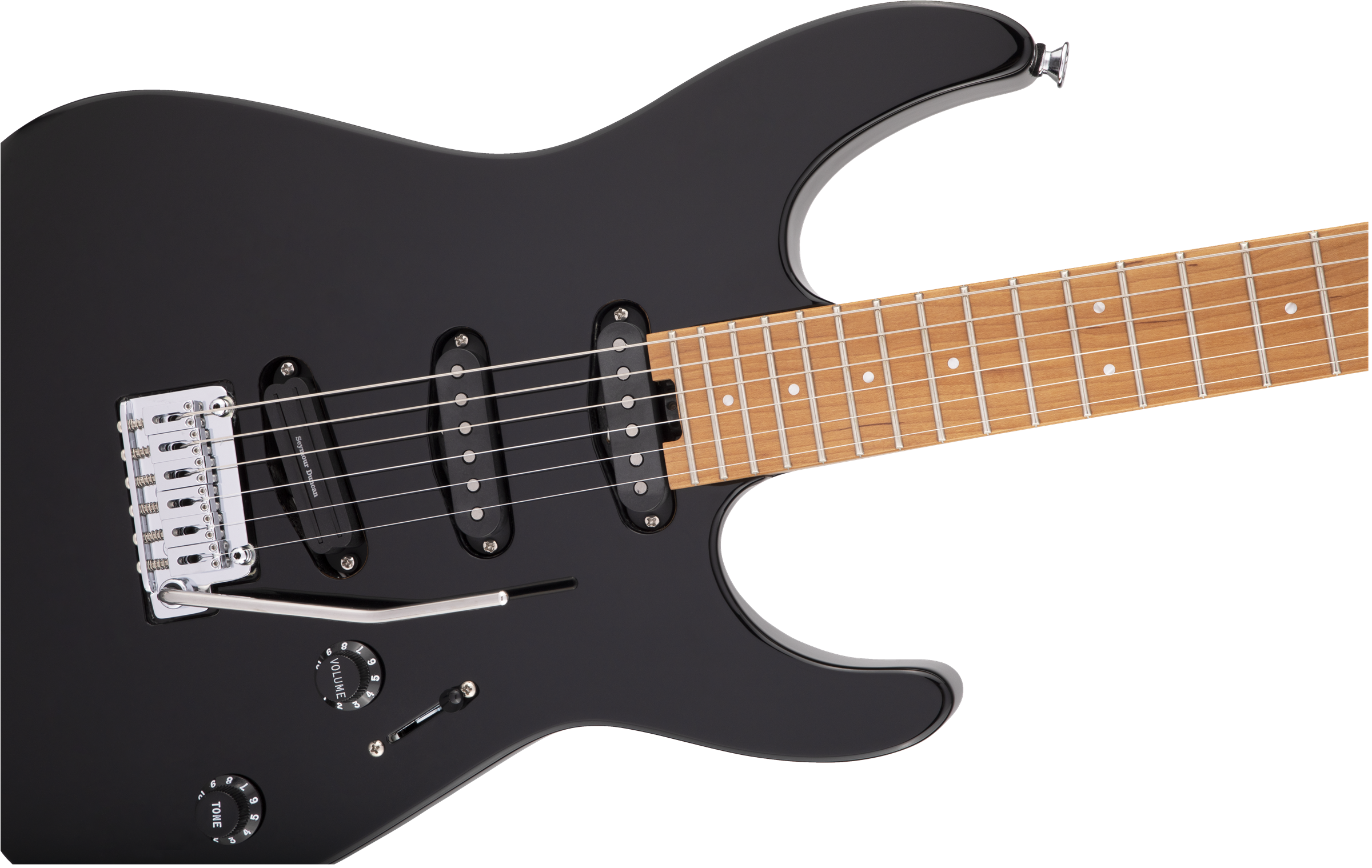 Charvel  Pro-Mod DK22 SSS 2PT CM, Caramelized Maple Fingerboard, Gloss Black