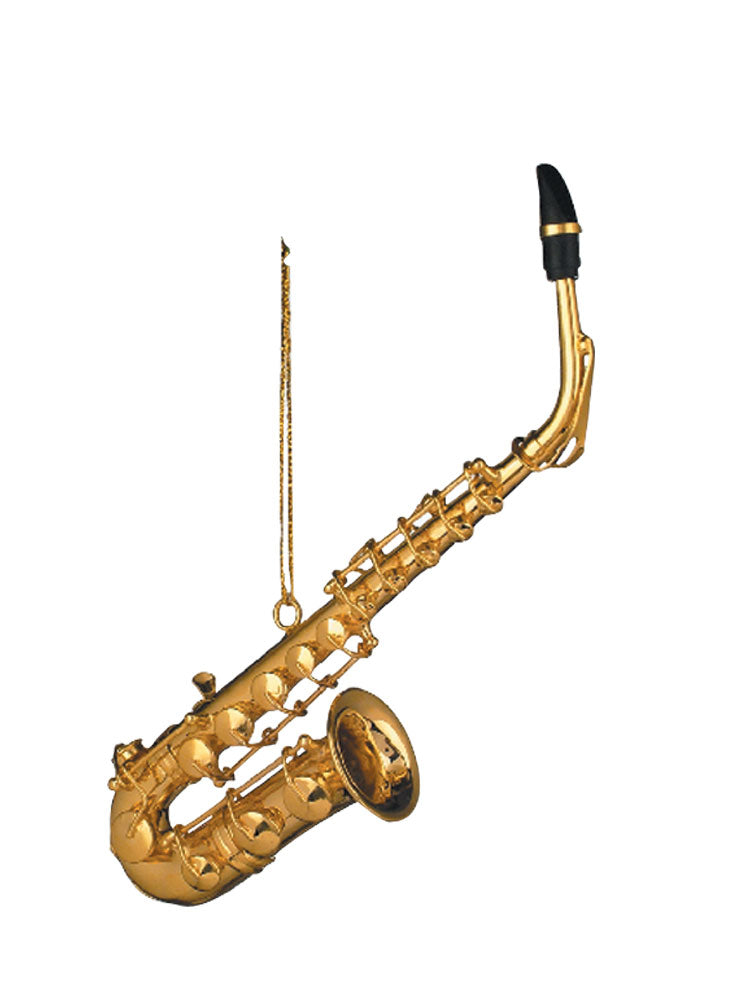 Gold Alto Saxophone Christmas Ornament