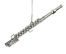 Silver Flute Christmas Ornament