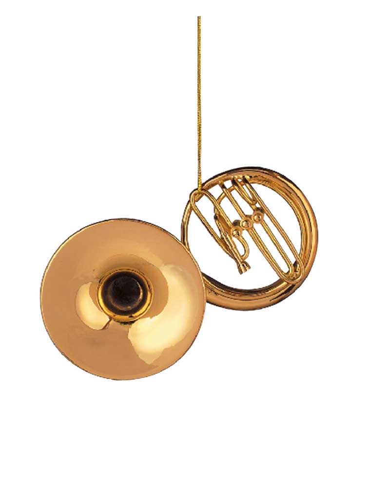 Gold Sousaphone Christmas Ornament