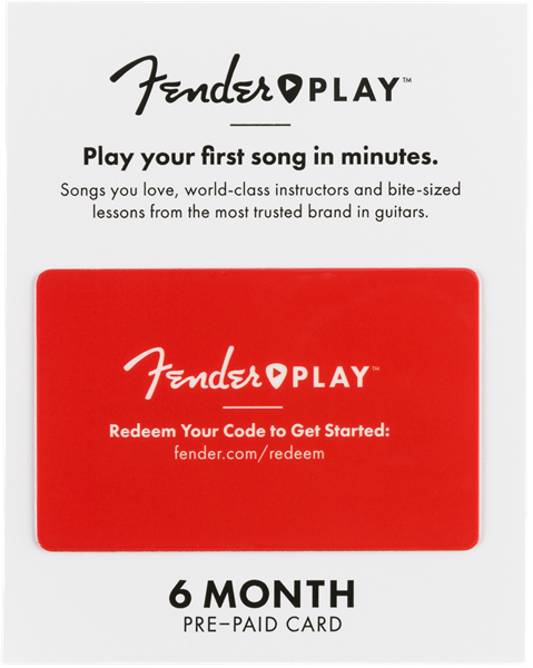 FENDER PLAY PREPAID CARDS- 6 Months