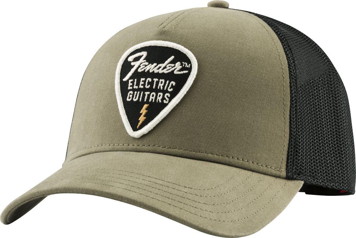 FENDER® SNAP BACK PICK PATCH HAT, OLIVE