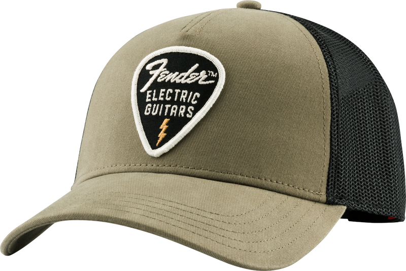 FENDER® SNAP BACK PICK PATCH HAT, OLIVE