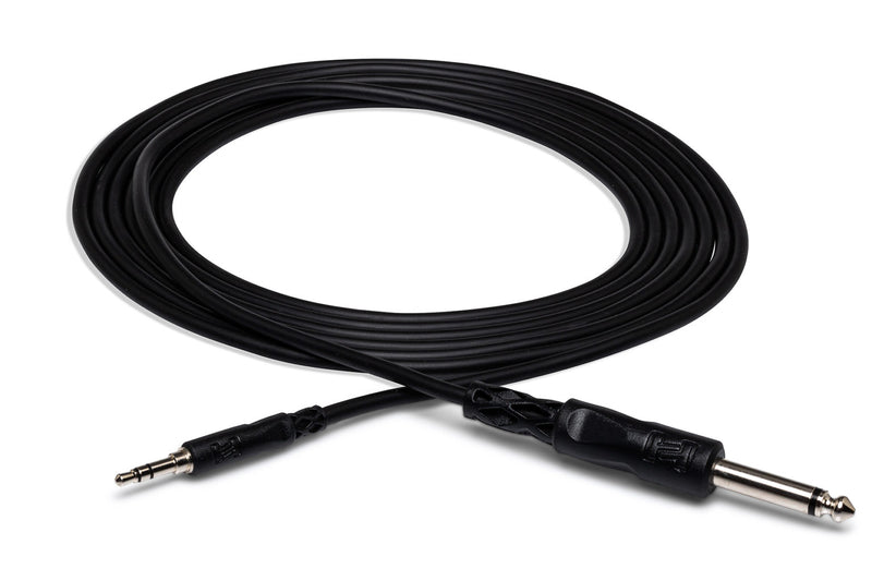 Mono Interconnect 1/4 in TS to 3.5 mm TRS 10'