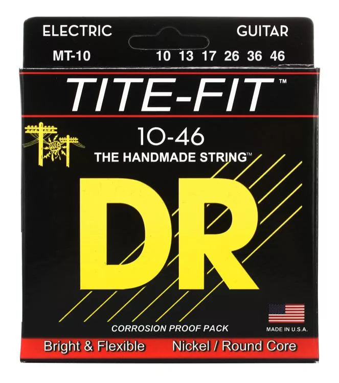 DR Strings MT-10 Tite-Fit Compression Wound Electric Guitar Strings - .010-.046 Medium