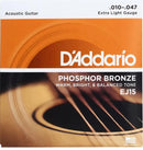 D'Addario EJ15 Phosphor Bronze Acoustic Guitar Strings - .010-.047 Extra Light