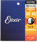 Elixir Strings 12002 Nanoweb Electric Guitar Strings - .009-.042 Super Light