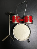 Drum Set Christmas Ornament Red