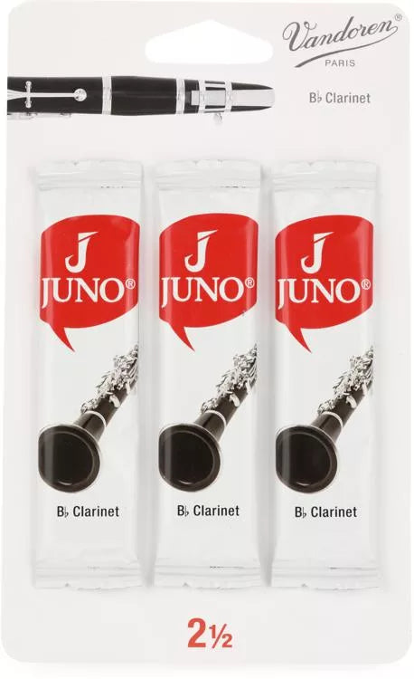 Juno JCR0125/3 Bb Clarinet Reeds - 2.5 (3-pack)