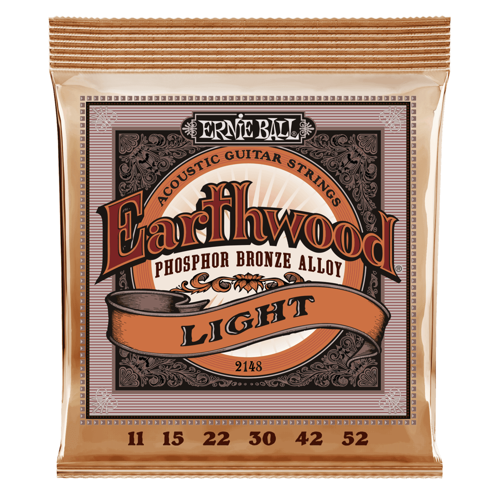 Ernie Ball EARTHWOOD LIGHT PHOSPHOR BRONZE ACOUSTIC GUITAR STRINGS - 11-52 GAUGE
