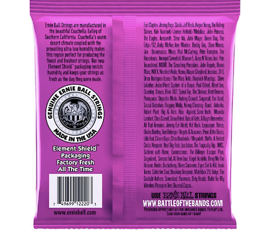 Ernie Ball 2220 Power Slinky Nickel Electric Guitar Strings (11‑48)